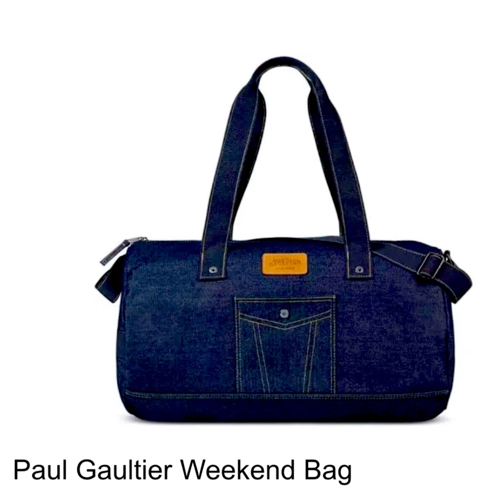Jean Paul Gaultier Pour Vous Denim duffel bag. New